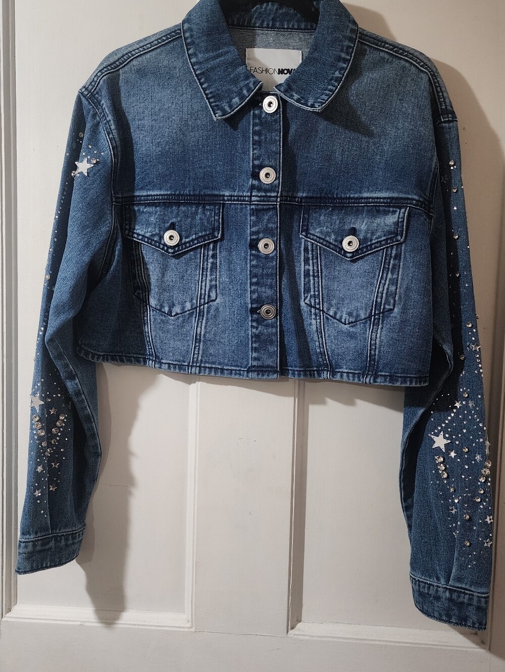 Women’s Starstruck Blue  Denim Embellished Jacket